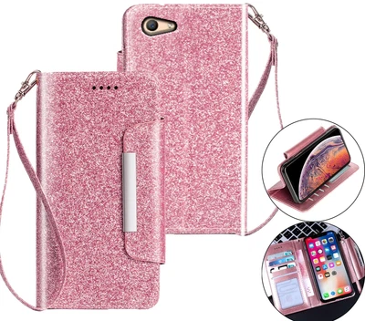 $6.95 • Buy Oppo A59 F1s Luxury Glitter Wallet Case Id Wide Magnetic Closure