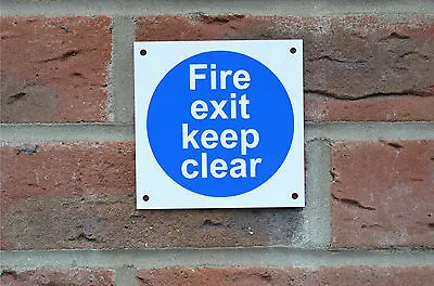 £1.29 • Buy FIRE EXIT KEEP CLEAR 100mm X 100mm Plastic Sign Or Sticker Door Emergency Safety