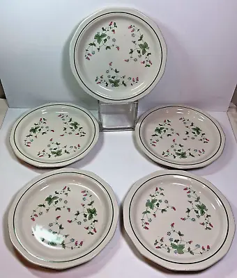 Mount Clemens Pottery Wild Berry Salad Dessert Side Plates 7.25” Set Of 5 • $19.99