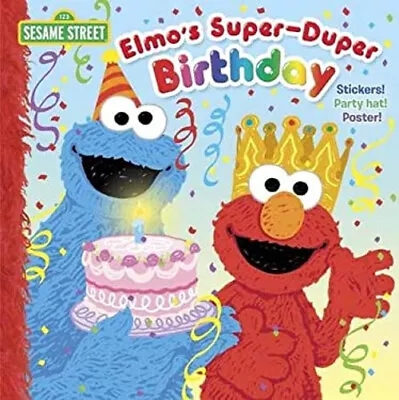Elmo's Super-Duper Birthday Sesame Street Paperback Naomi Kleinbe • $5.76