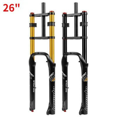 26er *4.0 Tire Double Shoulder Snow Fat Fork Electric Bike Front Suspension Fork • $231.57