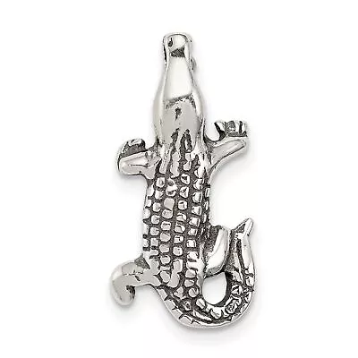 Antiqued Alligator Pendant In 925 Sterling Silver 21 Mm X 10 Mm • $33.99