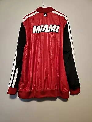 Men's Adidas NBA Miami Heat 2012 On Court Warm Up Track Jacket Size 2XL FREESHIP • $89.99