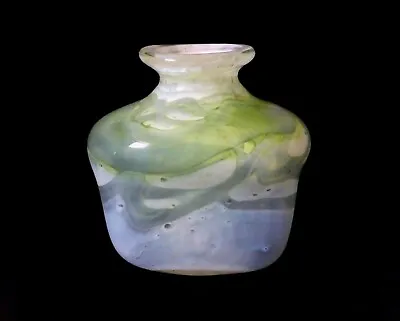 JOHN WALSH 4.1  Lime Green AUSTRALIAN ART GLASS VASE / BOTTLE Ornament • $65