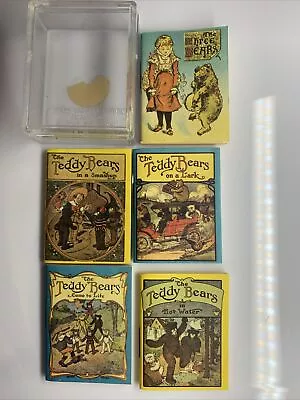 Set Of 5 Miniature Teddy Bear Story Books Merrimack Publishing 1979 In Case • $10.99