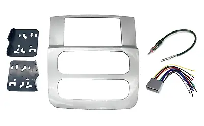 Silver Double Din Radio Stereo Install Bezel Panel Mount Dash Kit Fits DODGE RAM • $32.99