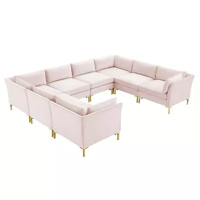 Ergode Ardent 8-Piece Performance Velvet Sectional Sofa - Pink • $3149.75