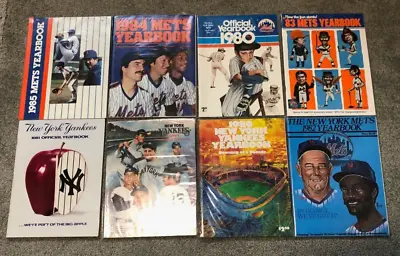 Lot Of 8 Vintage Mlb New York Yankees & New York Mets Yearbooks! Mantle Maris • $16.99