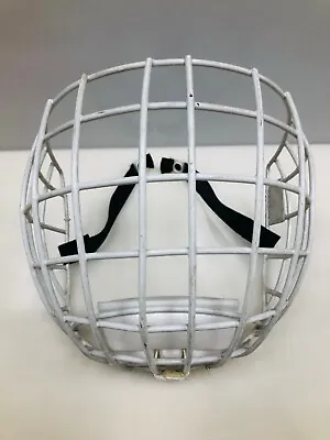 Vintage Ice Hockey Goalie Cage Mask White Equipment Facemask Classic Vtg HECC • $89.99