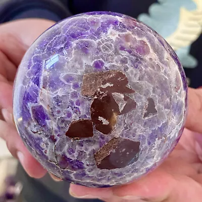 1.5lb Rare High Quality Purple Dream Amethyst Quartz Crystal Sphere Healing Ball • $13.06