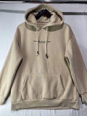 Forever 21 Marilyn Monroe I Am Good But Not An Angel Hoodie Men Size M Tan Worn • $26