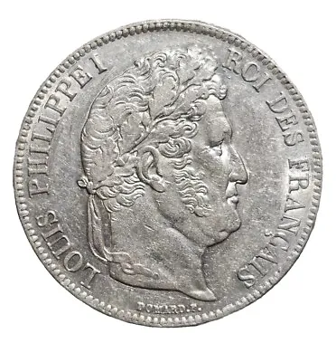 1838 B France Silver 5 Francs AU • $60
