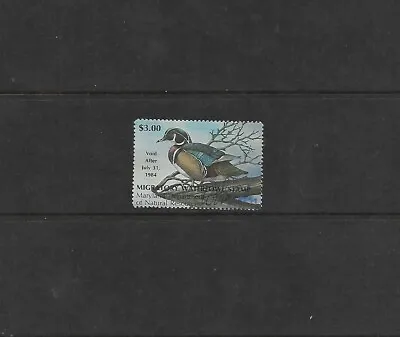 State Hunting/Fishing Revenues: MD - 1983 Duck Stamp MD-10 ($3) - Used (Signed) • $3.29