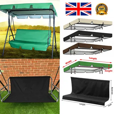 £12.98 • Buy Set Replacement Canopy Swing Top 2/3 Seater Garden Hammock Swing Chair Cover UK