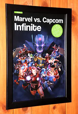 Marvel Vs. Capcom Infinite PS4 Xbox One Rare Small Promo Poster Ad Page Framed • $44.99