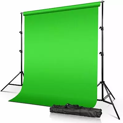 LS 10ft. Photography Background Support Stand Green Muslin Backdrop Kit 5'x10' • $55.59