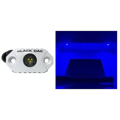 Black Oak Marine Accent Light Blue Led White Housing • $45.14