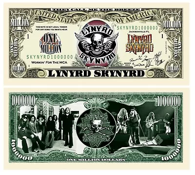 Pack Of 50 - Lynyrd Skynyrd Limited Edition Million Dollar Bill • $14.95