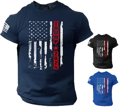 Trump 2024 T-shirt American Flag MAGA Shirts • $14.90