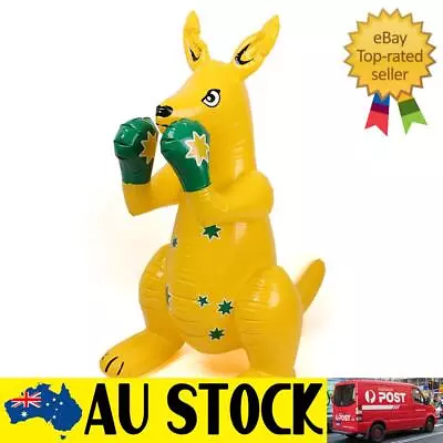 AU.Inflatable Australian Souvenir Supporter Blow Up 100cm Boxing Kangaroo Joey • $30.38