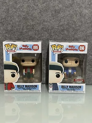 Billy Madison - Adam Sandler Funko Pop! Vinyl Figures - #896 & #895 + Protectors • $80