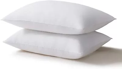 Bed Pillows For Sleeping 2 Pack Alternative Microfiber Filled Natural Cover... • $33.81