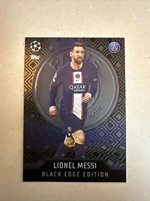Lionel Messi Black Edge Edition Football Card • £18