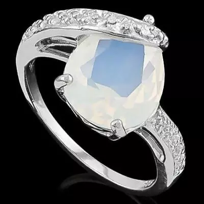 Alluring 4 2/5 Carat (13 Pcs) Flawless Diamond 925 Sterling Silver Ring Size 6 • $89.99