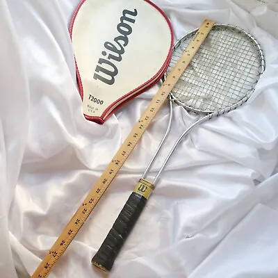 Wilson T2000 Vintage Tennis Racket And Cover  Made In USA • $40.49