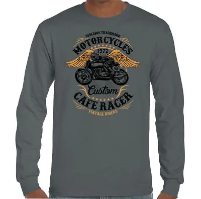 Custom Cafe Racer Mens Biker T-Shirt Motorbike Motorcycle Enthusiast Bike Top • £13.99