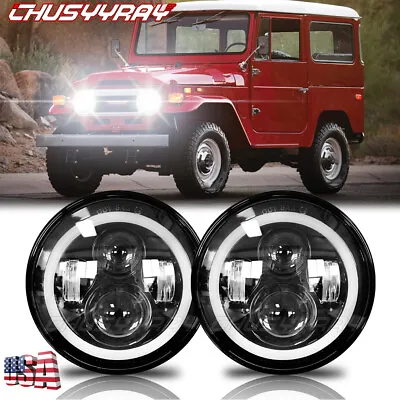 Pair 7  LED Headlight For TOYOTA LAND CRUISER FJ40 FJ45 FJ50 FJ55 FJ60 FJ62 FJ70 • $95.99