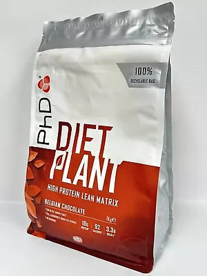 PhD Diet Plant High Protein Lean Matrix Powder Fat Burning Belgian Chocolate 1kg • £19.95