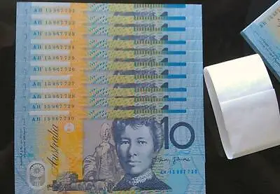 2015 $10 Banknote - UNC - Australian Ten Dollar Banknotes Minted In 2015. Prefix • $27