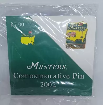 2002 Masters Commemorative Pin Dogwood Augusta National Tiger Woods Won PGA • $59.49