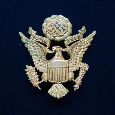 WWII U.S. Army Officers Eagle Hat Plate - J.R. Gaunt  London. • $49.99