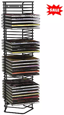 CD Tower Wall Mount Stand Steel CD Holder Music Game Storage Display Rack • £28.91