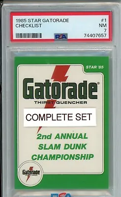 1985 Star Gatorade Complete PSA Set Michael Jordan #7 Psa 6 Rookie  Bag Fresh • $2999.99