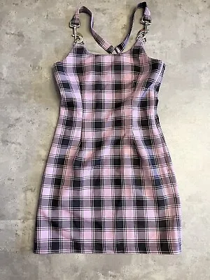 The Ragged Priest Mini Dress Lilac Lavender Black Check Print Size XS Uk 6 • £20