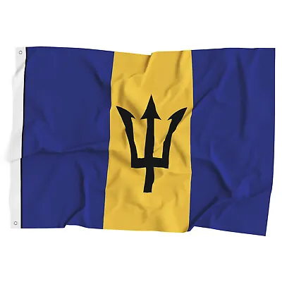 $4.95 • Buy 3x5 Ft Barbados Polyester Flag Banner Caribbean Country Man Cave Dorm Gift