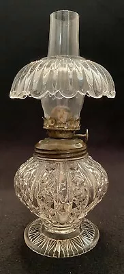 Antique MINIATURE KEROSENE/OIL LAMP-Clear Glass-Smith 1 Fig. 136-7 3/8  • $24.99