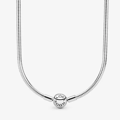 Pandora Moments Necklace Snake Chain Silver Jewellery 45cm ALE S925 Silver • £50