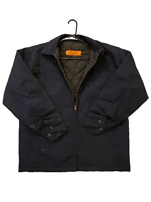 Work Jacket XL Uniform Navy Blue Insulated Waterproof Resistant Coated MJ50 M-RG • $18