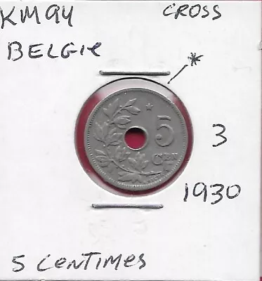 Belgium 5 Centimes 1930 Belgieroyal Monogram Of King Albert I Is Surrounded Wit • $4.50