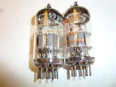 Matched Pair Mullard 6DJ8 Tubes  A  Frame Rarely Made By Mullard Same Year • $70