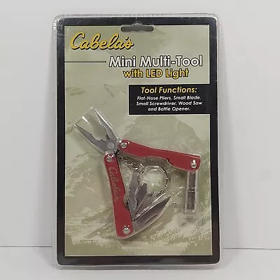 Cabela's Mini Multi-Tool LED Light & Nylon Pouch NOS #50018072 Red NIB • $8.15