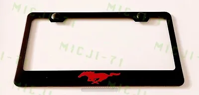 Mustang Logo Stainless Steel License Plate Frame Holder Rust Free • $11.75