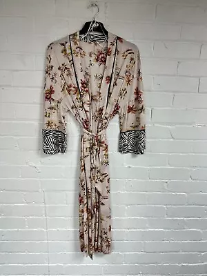 £14.99 • Buy Ex M*S Tropical Print Dressing Gown Robe Size 6 - 8 (W9.68)