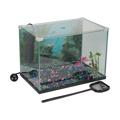 $41.99 • Buy 20 Litre Fish Aquarium Tank Starter Kit Pack With Accessories And Free Shipping.