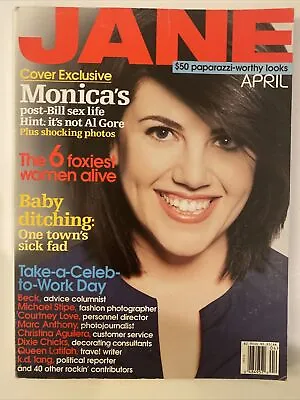 April 2000 Jane Magazine MONICA LEWINSKY Bill Clinton Michael Stipe K D Lang NEW • $5.99