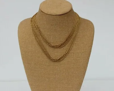 Designers Brand VERONESE Gold Clad Sterling Silver Multi Strand Chain Necklace • $52.49